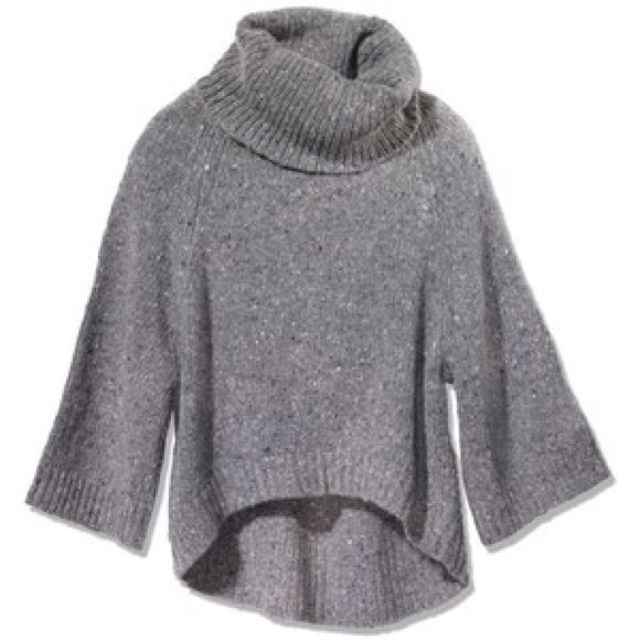 Theory Cowl Neck Cozy Sweater in Gray, P/TP - Picture 7 of 12